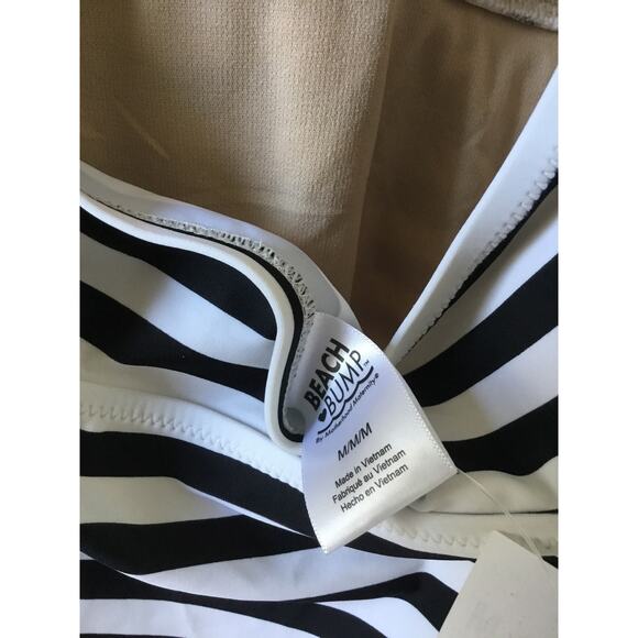 Motherhood Maternity Beach Bump Striped Swimsuit UPF 50+ Size XL New - Picture 7 of 8